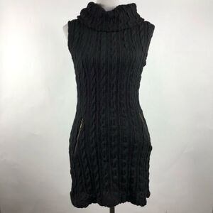 Mine Women’s Black Turtle Neck Sweater Dress Small
